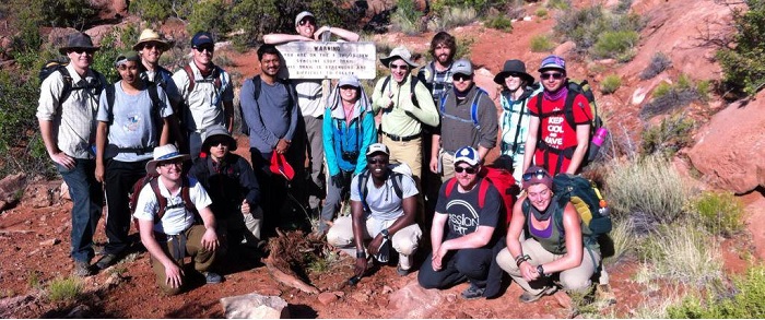 Students on the 2015 Planetary Surface Processes Field School at Upheaval Dome, Utah.