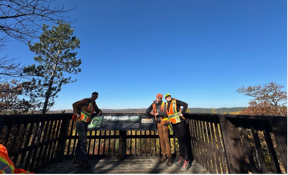 image of geologists at scenic overlook